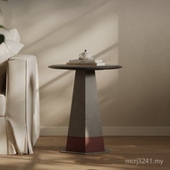 Extreme Leather Saddle Round Table Side Living Room Premium Sofa Small Apartment Household Small Fee
