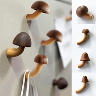 1PC Mini Wooden Fridge Magnets Mushroom Shape Magnets Home Decor Wooden Mushroom Crafts 3D Fridge Decoration