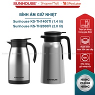 Sunhouse 304 stainless steel thermos flask KS-TH1400TI, KS-TH2000FI capacity 1 liter, 1.4 liters, 2 