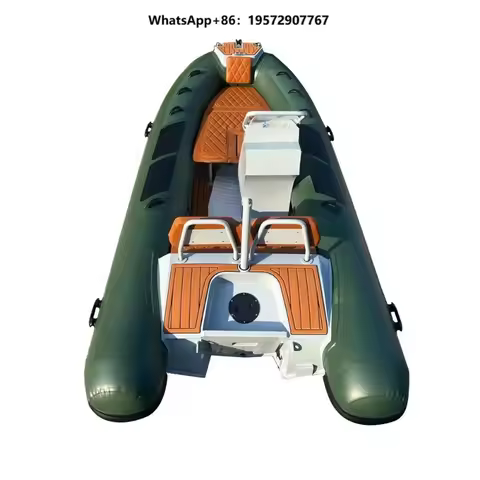 13ft 390cm Aluminum Hull PVC Inflatable Rigid RIB Rowing Boat Inflatable Boats 2 Person