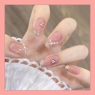 Thai Shop DD671 Fake Nails Modern Style Easy To Use 24 Pieces