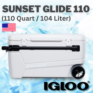 IGLOO Sunset Glide 110 Quart Cooler Box ( Original 104 Liter Volume with wheels extended ice retenti