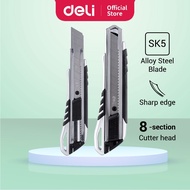 Deli Exceed Utility Cutter Knife with SK5 Steel Blade Alloy Body Mata Pisau Tolak Pemotong 美工刀片