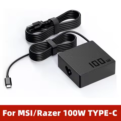 100W USB-C TYPE-C Charger for Razer Blade Stealth 13,For Msi Prestige 13 14 15 16 Summit E13 E14 E15