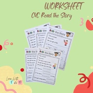 LearnWithFan • Phonics Worksheet CVC Read the Story