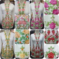 [READY STOCK] Kebaya Nyonya Putih Sulam Warna Baju Sahaja (TOP ONLY)💃