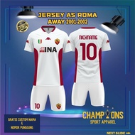 AS ROMA AWAY 2001-2002 Football Jersey – Full Printing Dryfit Milano | Name & Number