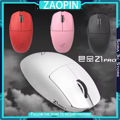 ZAOPIN Z1 PRO MAX Wireless Mouse Bluetooth Tri-Mode 4K/8K PAW3395/3950 NORDIC N52840 Computer Office