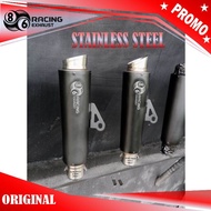 Silencer Racingknalpot Original 86 Racing Exhaust Black Black/, powerful bass sound, free db killer 
