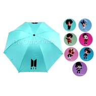 (504) Fancy 4-Fold Umbrella with BTS Motif, Anti-UV Foldable Umbrella
