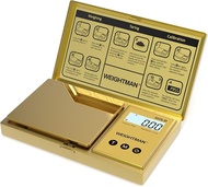 WEIGHTMAN Digital Scale Gram 200G/0.01G Pocket Scale Gold Titanium Plating LCD Backlit Display  Jewe