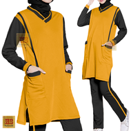 Baju Setelan Pakaian Tunik Wanita Muslim Olahraga Senam Panjang JUMBO Muslimah Zumba Arab XL XXL 3XL HS 175