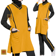 Baju Setelan Pakaian Tunik Wanita Muslim Olahraga Senam Panjang JUMBO Muslimah XL XXL 3XL
