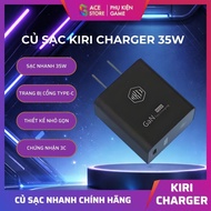 [Genuine] KIRI CHARGER 35W GaN fast CHARGER – TYPE-C CHARGING COOL, SAFE, HIGH PERFORMANCE