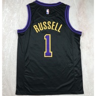 2024 new NBA men’s Los Angeles Lakers #1 D'Angelo Russell hot  heat press pressing basketball jersey