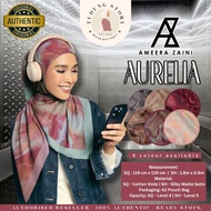 [ AZ AURELIA ] Hijab by Ameera Zaini Premium Soft Cotton Voile Printed Bawal Bidang 47 + Free Pouch 