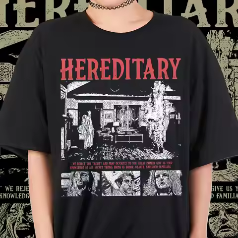Hereditary Vintage Tshirt Horror Tshirt Ari Aster Horror Movie Clothing Graphic Short Sleeve Shirt U