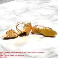 SoulDancer Girls Latin Dancesport Shoes 216B Heel 4.5cm (216TEN) - Stiletto Heel (Free Shoe Bag)