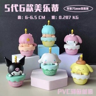 Sanrio Birthday Candle Doll Cute Home Decoration Decoration Gift Kuromi Melody Cinnamon Dog Pudding 