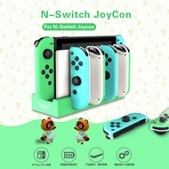 Animal Crosssing Charger for Nintendo Switch Joy-cons Dock Stand with LED Indication, Support to Charge 1-4 Pcs