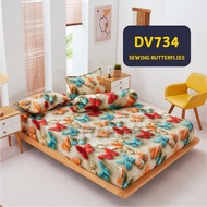 DV700-DV719 Cadar Bergetah Keliling!!! 4 in 1 Queen King / 2 in1 Single Premium Cotton Fitted Bedshe