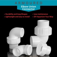 PVC Elbow Union Connector Fitting Joint for Water Pipe Aquarium Fish Tank Pond