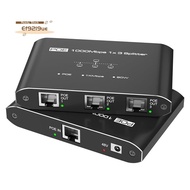 Network Splitter 1 in 3 Out 30W Per Port Network Hub RJ45 for IP Cameras VoIP Phones Office Supplies