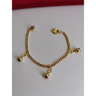 Korean Gold children's anklet Cop 916. Baby Anklet