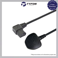 Longwell 3 Pin UK to IEC C13 L-Shape Desktop PC Power Cord Cable 1.8M