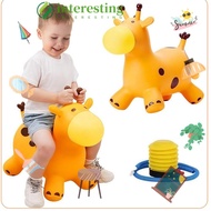 INTERESTING Giraffe Bouncy Horse, Inflatable Rubber Animals Jumping Toys, Fun Thickened Sturdy Anti-