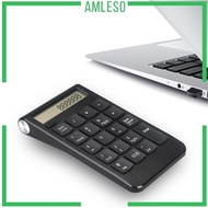 [Amleso] Number Pad 2.4G Wear Resistant Smart 19 Keys Portable Numeric Keypad for Finance Laptop PC 