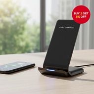 30W Qi Wireless Fast Charger Phone Stand for Samsung and iPhone