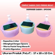 Round Dishwashing Soap Holder | SOAP Dispenser | Liquid Dishwashing Soap Dispenser | Soap Pump Dispe