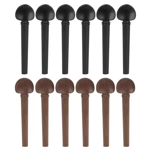 12 Pcs/Set Oud String Pegs Mahogany Udder String Shafts Ebony Oud Lute Tuning Shaft Replacement Part