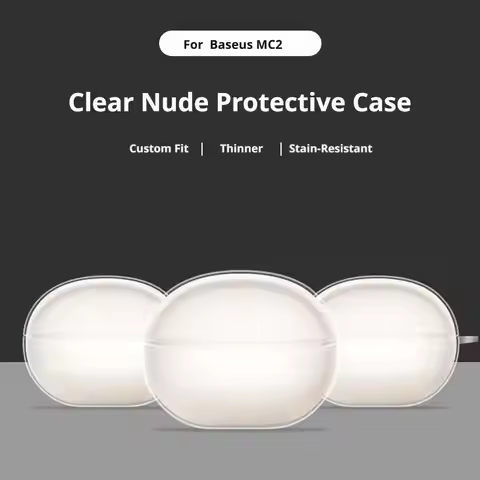 Transparent Protective Case Cover For Baseus MC2 Air EarphonesTPU Soft Skin Shockproof Case Designed