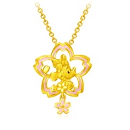 CHOW TAI FOOK Disney Classics Collection 999 Pure Gold Pendant - Cherry Blossom Minnie R29275