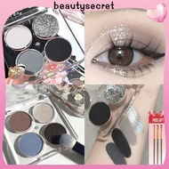 24h Shipping 【gift】Tingphe Four-color Eyeshadow Plate Halloween Cement Grey Ground Color Flash Broke