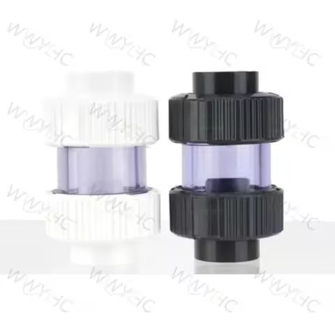 Transparent PVC One Way Check Valve 20mm 25mm 32mm Water Pipe Connector for Aquarium Garden Irrigati