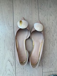 Sauvereign Nude Patent Leather Flats