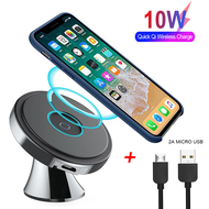 แท่นชาร์จโทรศัพท์ในรถยนต์แบบไร้สาย10W สำหรับ iPhone 12 Pro airpods แท่นชาร์จโทรศัพท์ซัมซุงในรถยนต์