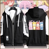 squ6 BOCCHI THE ROCK Gotoh Hitori anime zipper Hoodie coat jacket Unisex Top