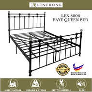 [Queen] Faye Metal Bed Frame/Queen Bed/Katil Queen/ Katil Besi/ Black/ European Style