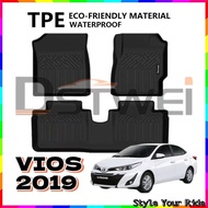 DSTWEI TPE Car Mat Car Carpet Karpet Kerete TPE compatible for TOYOTA VIOS 2019-2022 Carmat Car Floo