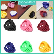 POOP 6pack Triangles Guitar Pick Holder Case ABS Plastic Compacts For Musicians
