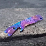 Txma ที่เปิดขวดแบบพกพา EDC ประแจตัดการเชื่อมต่อชะแลงน้องชายของโลหะผสมไทเทเนียมไทเทเนียมขวดเปิด TC4ด้