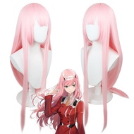 DARLING in the FRANXX Cosplay Wig - Zero Two Long Anime Pink Heat Resistant Synthetic Fiber 【 RAMBUT