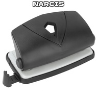 NARCIS Hole Slot Puncher, 2 Hole Black 2 Hole Puncher, Durable Universal with Positioning Ruler Conv