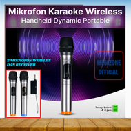 Mikrofon Mic Karaoke Wireless Handheld Dynamic Portable - MC-1200 Mic wireles 2 pcs mik wirelless kw
