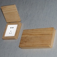 Solid Wood Switch Cover with Splash Guard - IP44 Rated Splash-Resistant Protector for Legrand/Hager 
