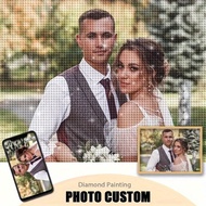 1pc Custom 5D DIY Diamond Art Painting Kit - Personalize With Your Photo, Round Or Square Acrylic Di